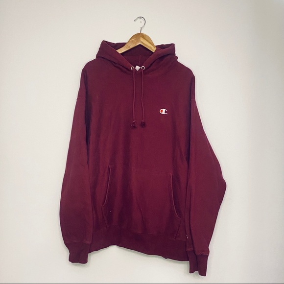 CHAMPION | BURGUNDY REVERSE WEAVE HOODIE - Picture 1 of 5